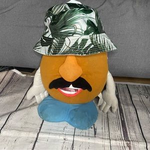 palm leaves print bucket hat